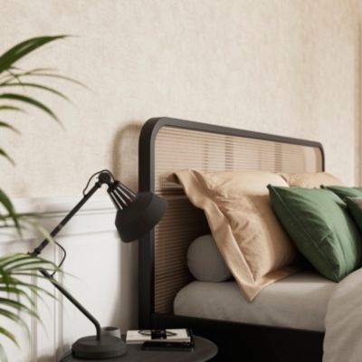 Papier peint pré-encollé vinyle intissé uni Easy Roll GoodHome Bagatelle beige l.53 x H.1005 cm