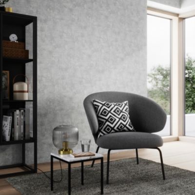 Papier peint pré-encollé vinyle intissé uni Easy Roll GoodHome Bagatelle gris l.53 x H.1005 cm