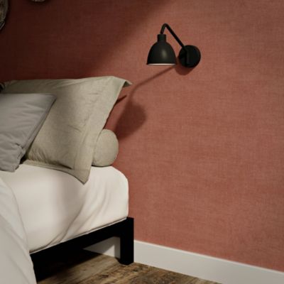Papier peint pré-encollé vinyle intissé uni terracotta Easy Roll GoodHome Coppins l.53 x H.1005 cm