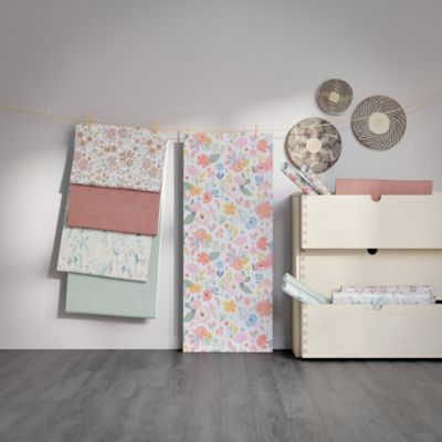Papier peint pré-encollé vinyle intissé uni terracotta Easy Roll GoodHome Coppins l.53 x H.1005 cm