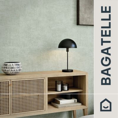 Papier peint pré-encollé vinyle intissé uni vert pailleté Easy Roll GoodHome Bagatelle l.53 x H.1005 cm