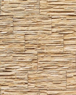 Papier peint quartzite ardoise en relief 1003-31 vinyle très résistant aspect pierre ocre brun clair