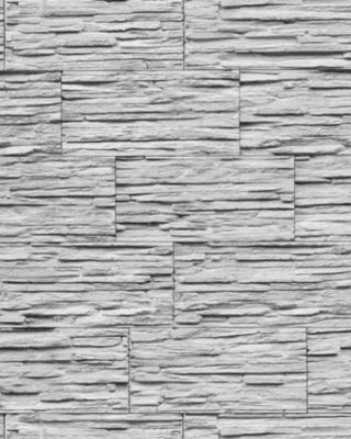Papier peint quartzite ardoise en relief 1003-32 vinyle très résistant aspect pierre blanc gris clair