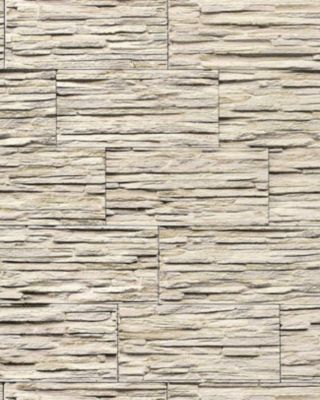 Papier peint quartzite ardoise en relief 1003-33 vinyle très résistant aspect pierre gris brun clair