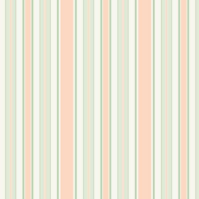 Papier peint à rayures Lilou - Rose vert - Rose