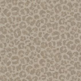 Papier peint Savana vinyle intissé léopard beige foncé