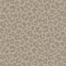 Papier peint Savana vinyle intissé léopard beige foncé