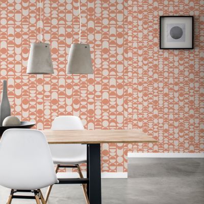 Rasch papier peint intissé, papier peint à motifs Salsa crème, vert tilleul, vieux rose