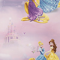Papier peint support papier Pretty Princess Disney L.1005 x l.52cm rose
