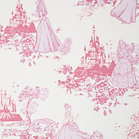 Papier peint support papier Princesse Disney L.1005 x l.52cm rose