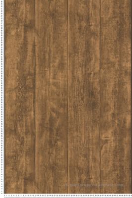 Papier peint Trompe l'oeil Marron Wood'N Stone, Wood'N Stone 2, Elements 2 A.S. Création