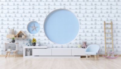 Papier Peint Unicolore AS Creation Alpha 333744 – Bleu, Intissé, 10,05 X 0,53 M