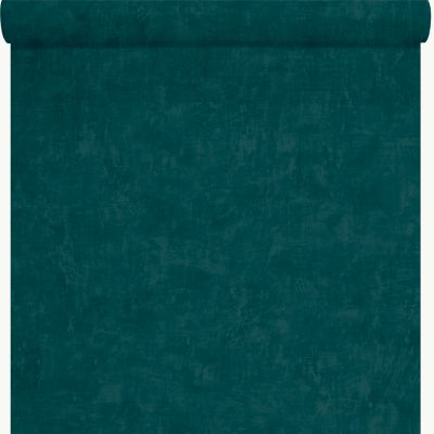 Papier peint uni Tadelakt Lutèce vert émeraude