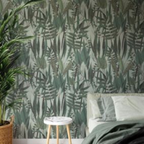 Papier peint verdure et plantes boisées de la forêt - 255x260 cm (l x h)
