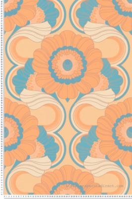 Papier peint Vintage Orange Retro Chic A.S. Création