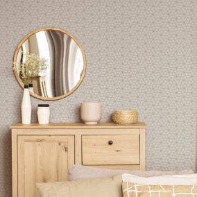 Papier peint vinyl intissé Fibre d'or beige L.1005 x l.53cm Lutèce