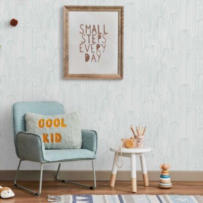 Papier peint vinyl intissé Les aventures Nina arche bleu glacier L.1005 x l.53cm Lutèce