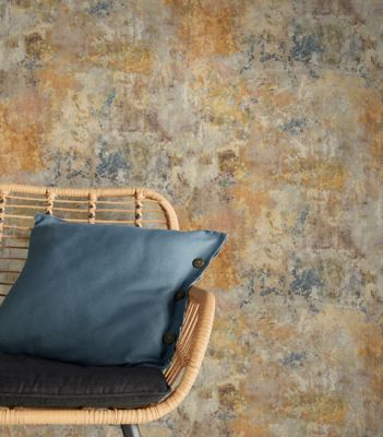 Papier peint Vinyle Endosm Intissé Aspect béton GoodHome Ocre