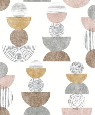 Papier peint vinyle expansé à coller formes géométriques velours gris L.10 05 x l.53cm