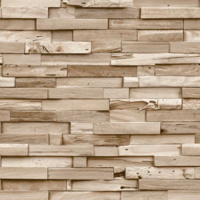 Papier peint vinyle expansé intissé effet parmant de bois clair L.1005 x l.53cm Grandeco