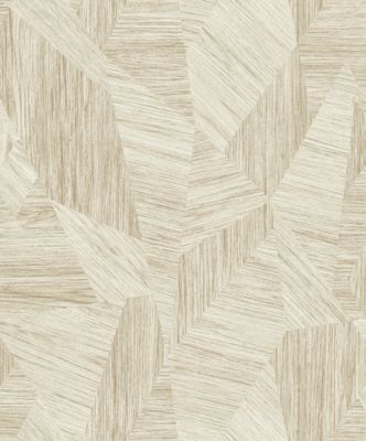 Papier peint vinyle expansé intissé géométrique effet parquet Talenso chêne clair L.1005 x l.53cm Grandeco