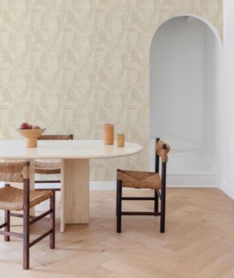Papier peint vinyle expansé intissé géométrique effet parquet Talenso chêne clair L.1005 x l.53cm Grandeco