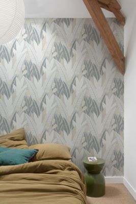 Papier peint vinyle expansé intissé Grandeco Savannah gris