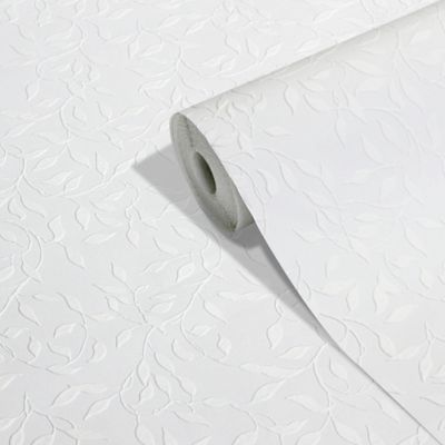 Papier peint vinyle lessivable blanc