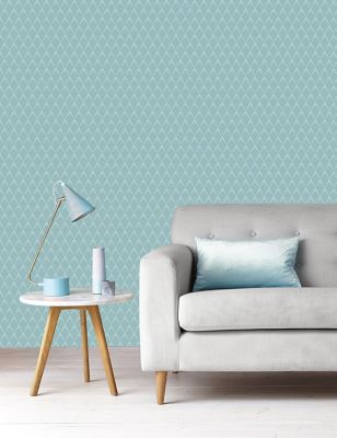Papier peint vinyle expansé sur intissé Magi Chevrons vert de gris