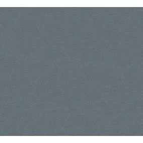 Papier peint vinyle grainé sur intissé effet mat uni Antigua As Creation L.1005 x l. 53 cm bleu