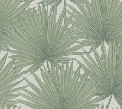 Papier peint vinyle grainé sur intissé effet mat végétal Antigua As Creation L.1005 x l. 53 cm vert