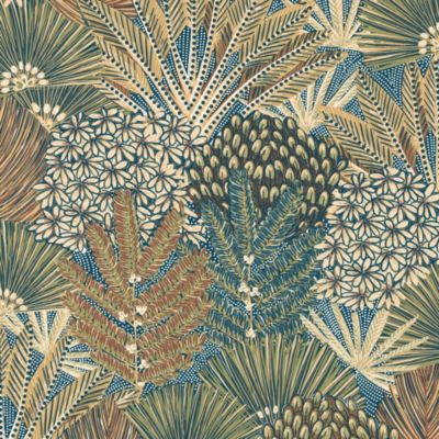 Papier peint vinyle grainé sur intissé feuillage botanique vert L.1005 x l.53cm Grandeco Feuillage Plume