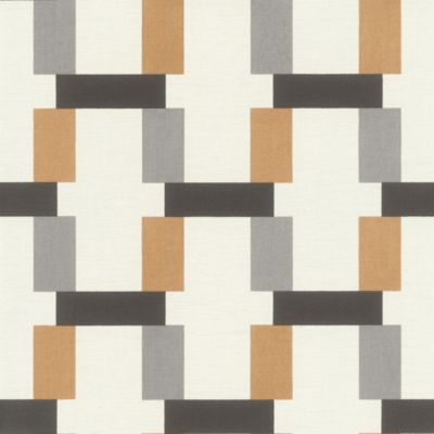 Papier peint vinyle grainé sur intissé Pascal motifs géométriques noir et jaune L.1,01 x 0,53m Rasch