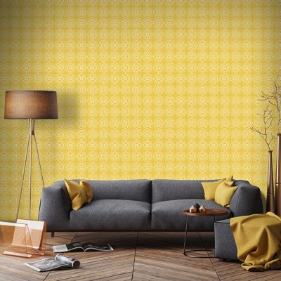 Papier peint vinyle grainé sur intissé Superfresco Easy Tica moutarde