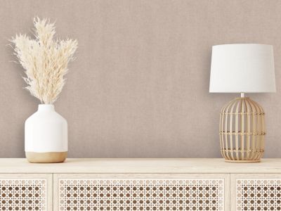 Papier peint vinyle grainé sur intissé tweed beige L.1001 x l.53cm Ugèpa