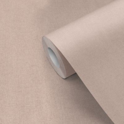 Papier peint vinyle grainé sur intissé uni tweed beige L.1001 x l.53cm Ugèpa