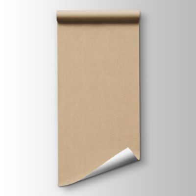 Papier peint vinyle grainé sur intissé uni tweed camel L.1001 x l.53cm Ugèpa