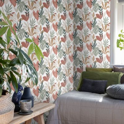 Papier peint vinyle intissé Ajatar feuillage multicouleurs L.1000 x l.53cm GoodHome