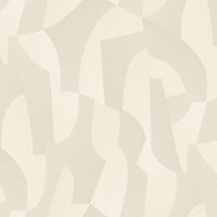 Papier peint vinyle intissé Allure Lutece mat et satiné géométrique beige l.1005 x l.53 cm