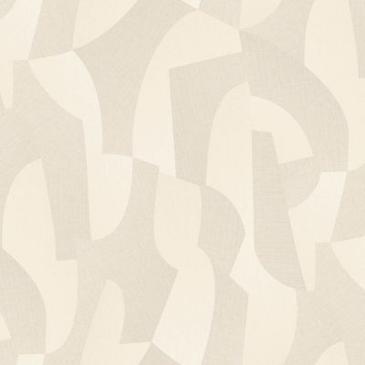 Papier peint vinyle intissé Allure Lutece mat et satiné géométrique beige l.1005 x l.53 cm