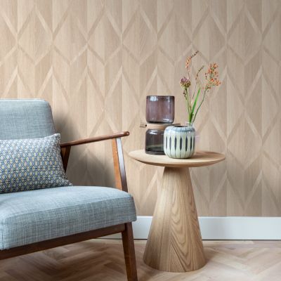 Papier peint vinyle intissé Cassata imprimé géométrique beige L.1000 x l.53cm GoodHome