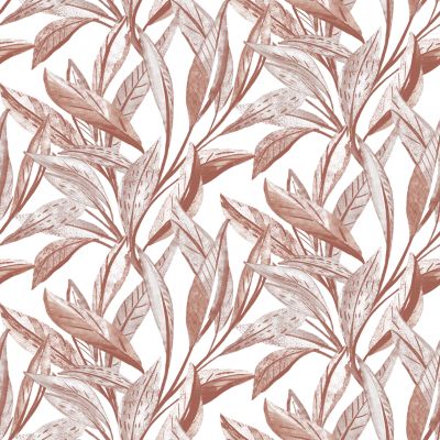 Papier peint vinyle intissé Cicillo feuillage terracotta L.1000 x l.53cm GoodHome