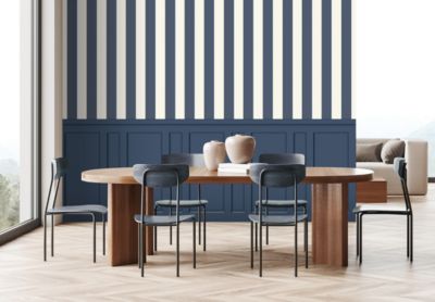Papier peint vinyle intissé décor sous-bassement bleu L. 1005 x l. 106 cm Ugepa