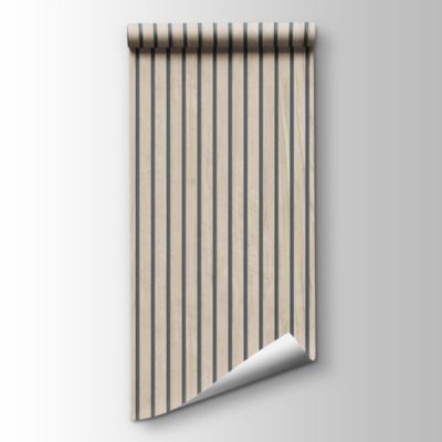 Papier peint vinyle intissé effet lattes de bois beigeL.1001 x l.53cm Ugèpa