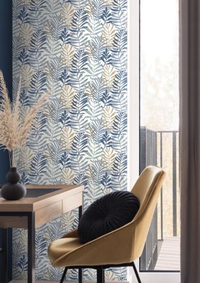Rasch Selection 635690 Papier peint intissé Botanique 10.05 x 0.53 m Vert Brun Bleu - Bricolage
