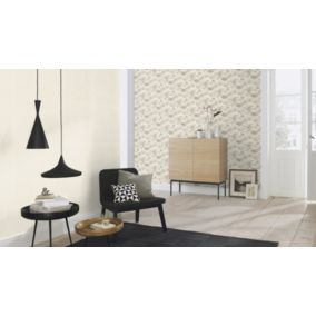 Papier peint vinyle intissé expansé palmiers beige l.53 x H.1005 cm Rasch