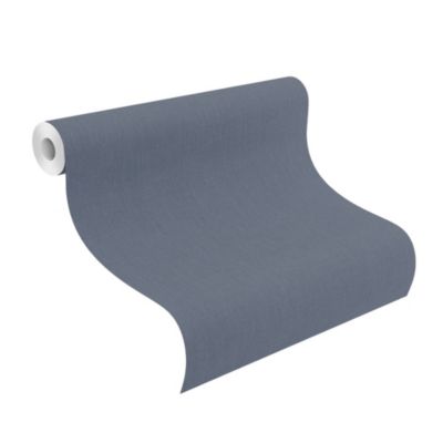 Papier peint vinyle intissé expansé pointe bleu marine L.1001 x l.53cm Rasch