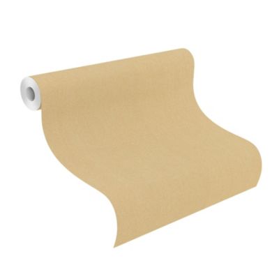 Papier peint vinyle intissé expansé pointe jaune moutarde L.1001 x l.53cm Rasch