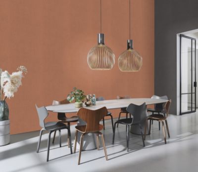 Papier peint vinyle intissé expansé pointe terracotta L.1001 x l.53cm Rasch