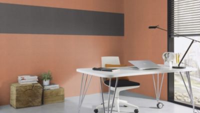 Papier peint vinyle intissé expansé pointe terracotta L.1001 x l.53cm Rasch
